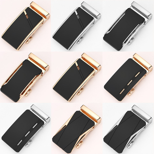 Guanpin Hardware 3.5 men's belt buckle automatic buckle belt Korean style trendy casual middle-aged youth business belt