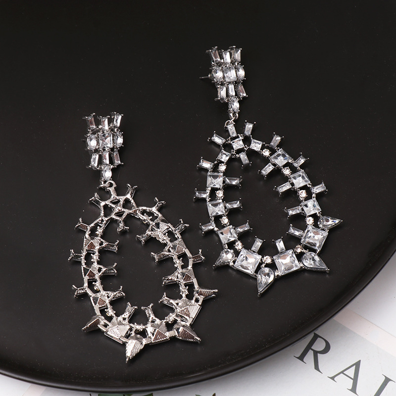 Jewelry Wholesale Geometric Earrings Tassel Long Exaggerated Earrings display picture 4