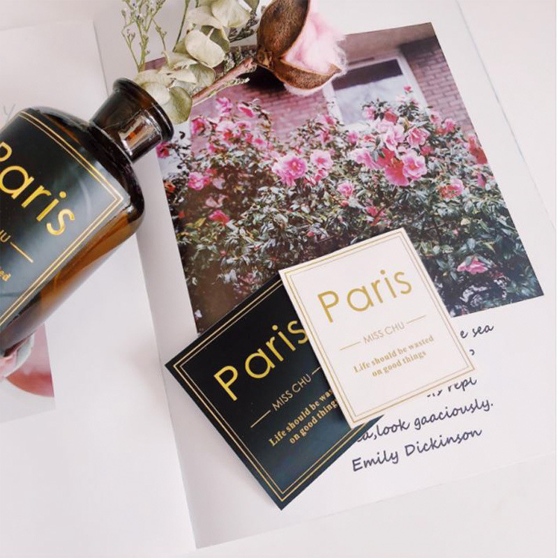 ins风花瓶标签烫金字母英文贴纸不干胶自制标签贴纸摄影拍照道具