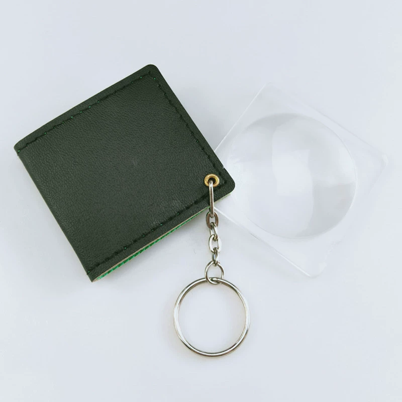 5 раз 45 мм квадратное увеличительное стекло для чтения акриловый брелок увеличительное стекло портативное карманное увеличительное стекло из полиуретана