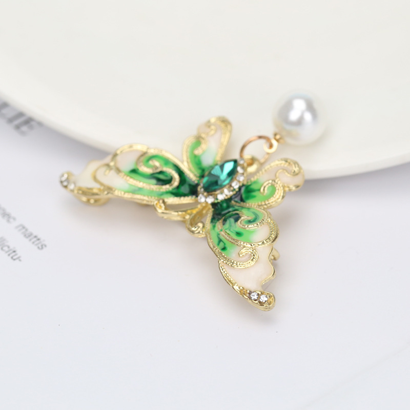 Fashion Colorful Rhinestone Butterfly Brooch Insect Corsage Dress Collar Pin display picture 4