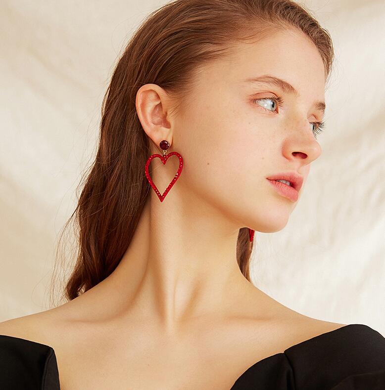 16g Weight Rhinestones Inlay Material 1 Pair Simple Style Flower Inlay Metal Rhinestones Earrings