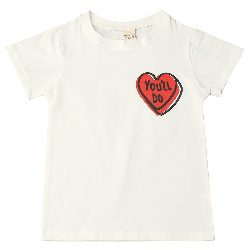 Casual Heart Shape Cotton T-shirts & Shirts display picture 4