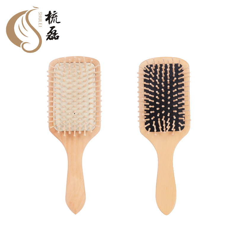 防靜電荷木氣囊梳  保健養生實木梳 按摩梳子理發店專用大板梳