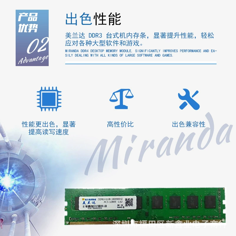 Новая оперативная память Miranda DDR3 1600 16GB для настольного ПК, модуль, для плат H110 310, двухканальная