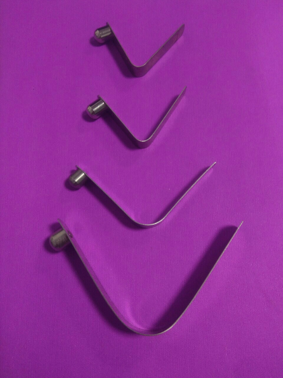 高质量不锈钢弹片镀镍U型弹片V型弹片双珠头弹扣帐篷展示架弹片