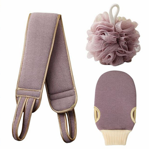 Bath towel for adults, men and women, back-pull, back-strap, bath ball, three-piece set, frosted thickening set, one-piece drop shipping