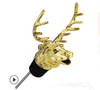 Jiuzui Creative Deer Beils Pour the wine, wine, wine, wine mouth bar, wine plugs, zinc alloy gold silver -plated silver deer wine plug