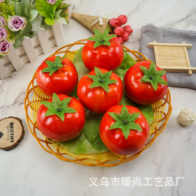 Simulación espuma tomate modelo apoyos falsos juguetes de frutas y verduras decoración del gabinete del hogar adornos