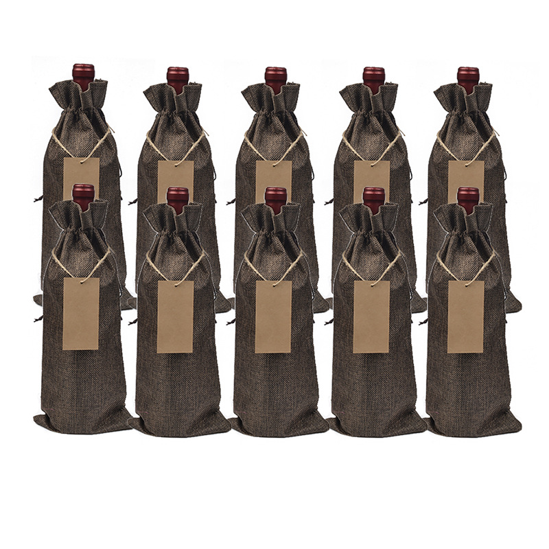 10pcs etiqueta de amor marrón 10m cuerda de cáñamo; 15*35cm