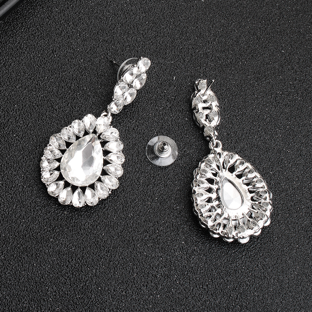 Fashion Exaggerated Diamond Water Drop Trendy Bohemian Style Earrings display picture 5