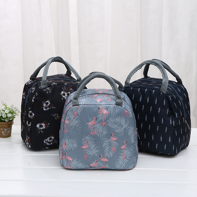 Bento bag thickening Cooler bag portable Lunch box bag convenient Aluminum foil tape Bag student Hand carry canvas Lunch Bags