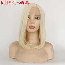 613#齐肩发Bobo synthetic wig 外贸出口 厂家实拍图化纤蕾丝假发