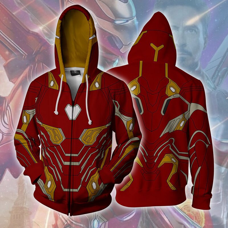 Marvel new Iron Man 3d printed sweater cardigan hoodie cosplay anime peripheral