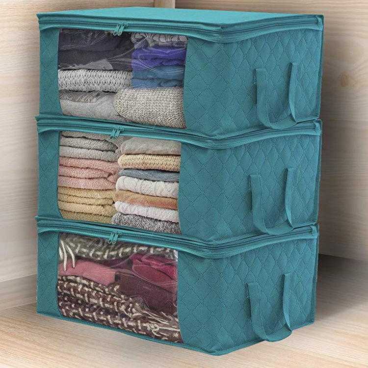 Amazon non-woven clothes storage bag fol...