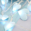 Love shaped lamp string fabric decoration pink peach heart LED dormitory usb blue ins girl heart battery lamp