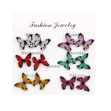 Korean Fruit Childlike Bright Color Strawberry Cherry Acrylic Women's Earrings Set display picture 15