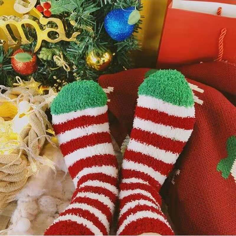 Red + White Stripes Socks