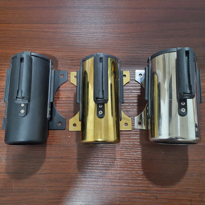 产地货源不锈钢挂壁式伸缩警示带挂墙隔离带壁挂排队线一米栏 3米