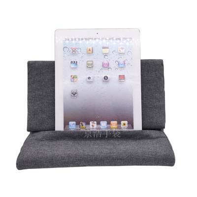 Gray imitation hemp IPAD Pillow multi-function Ipad Foam pillows Multi-angle read Flat computer Bracket Pillow