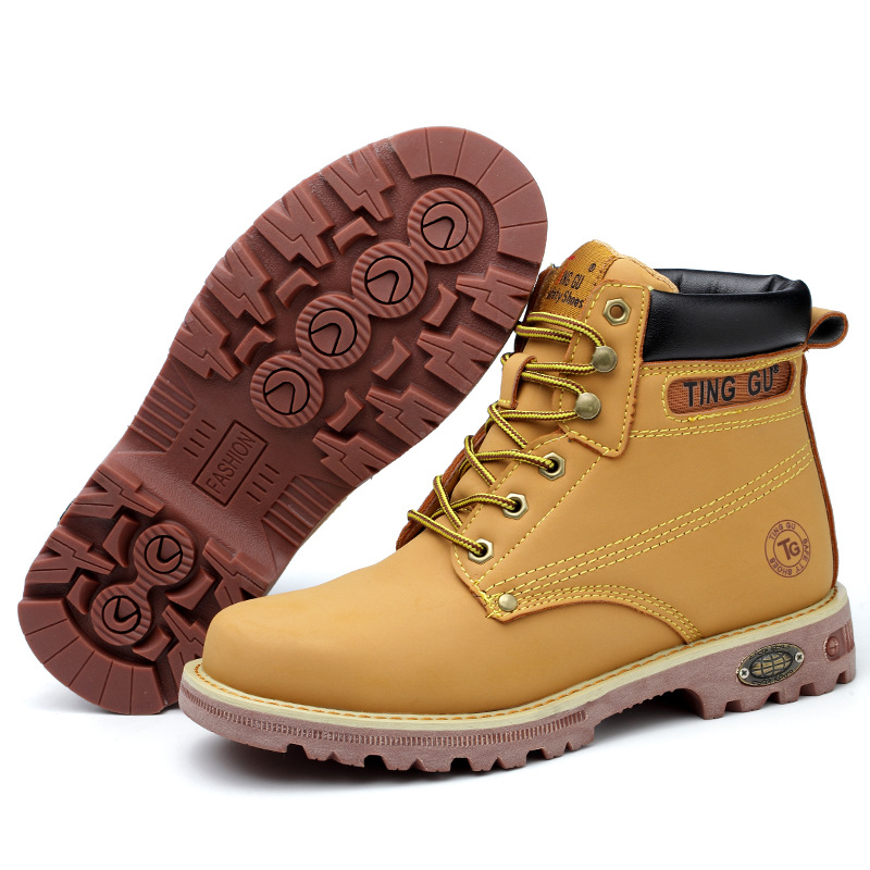 yellow high boots