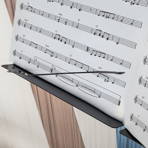 Guitar music stand with waterproof bag, adjustable and foldable music stand for violin, erhu, guzheng, saxophone, conductor's music stand