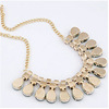 Fashionable short necklace, European style, with gem, Korean style