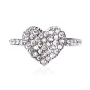 Wedding ring heart shaped, fashionable accessory, wish, diamond encrusted, European style