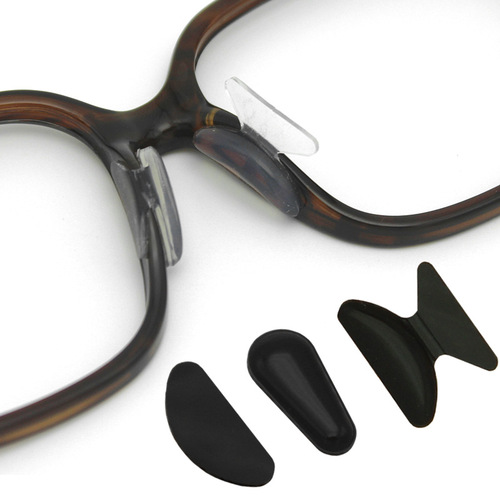 Manufacturer wholesale adhesive nose pads, plastic frame glasses anti-slip soft silicone D-shaped nose patches, sunglasses nose pads for heightening