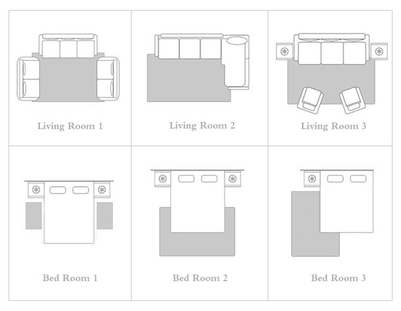 北欧客厅地毯,卧室地毯,几何地垫,脚