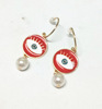 Long retro earrings with tassels from pearl, wholesale, European style