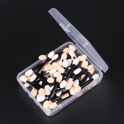 Bulk 6.5cm Double-Ended Eyeshadow Brush Latex Foam Eyeshadow Stick Eye Makeup Brush Disposable Eyeshadow Brush