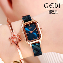 定制批发钢带方形学生手表时尚简约小方表休闲女士防水石英手表