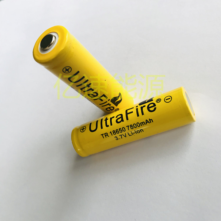 外贸爆款ebay热卖18650神火锂电池7800毫安黄色超大电量跨境电商