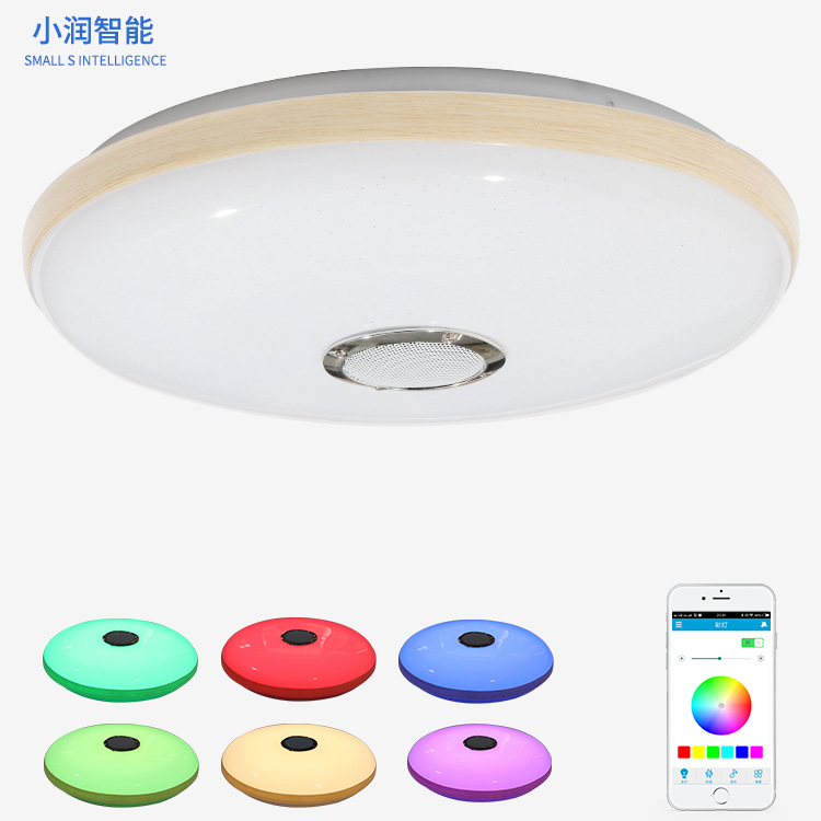 music Ceiling lamp intelligence APP Remote Bedroom lights Wuji Dimming Color Bluetooth Sound Light Round lamp wholesale