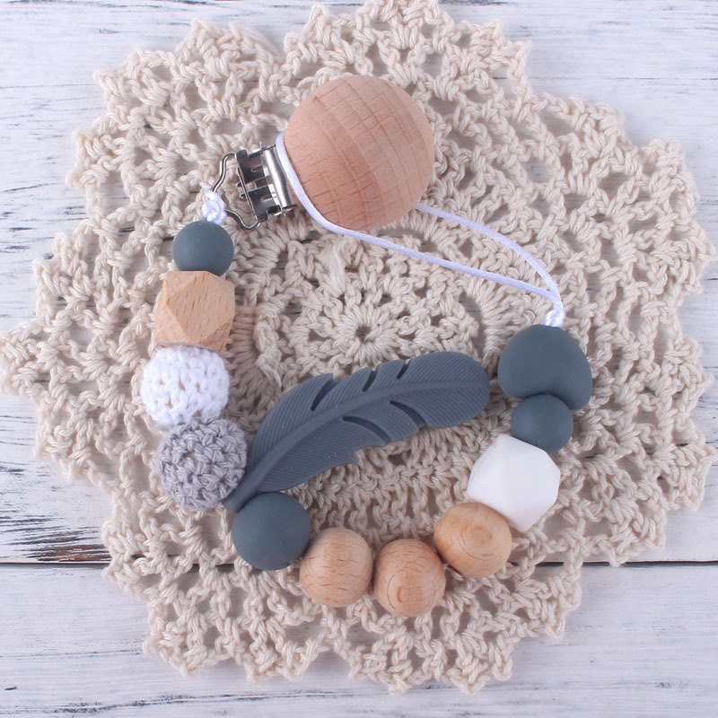 Cadena de chupete de silicona suministros para bebés cadena anti-caída mordedor bebé nuevo clip de chupete anti-perdido cadena anti-caída