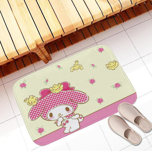 New Melody Cartoon Printed Floor Mat Children's Carpet Falai Velvet Sponge Absorbent Mat PVC Bathroom Non-Slip Mat