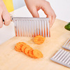 Stainless steel potato slicer French fries cutting dish, potato knife ripple knife