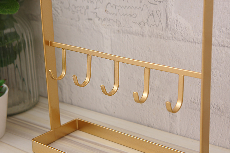 Glam Style Glam Square Metal Jewelry Rack