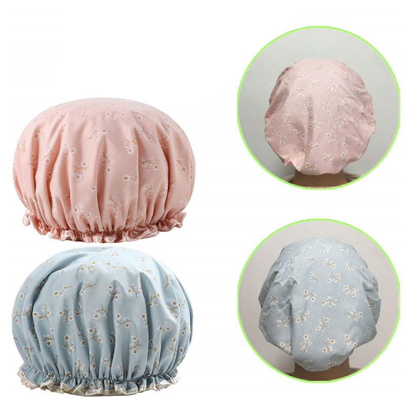 环保型PEVA双防水层浴帽厂家直销双层防水浴帽成人洗澡防水套帽