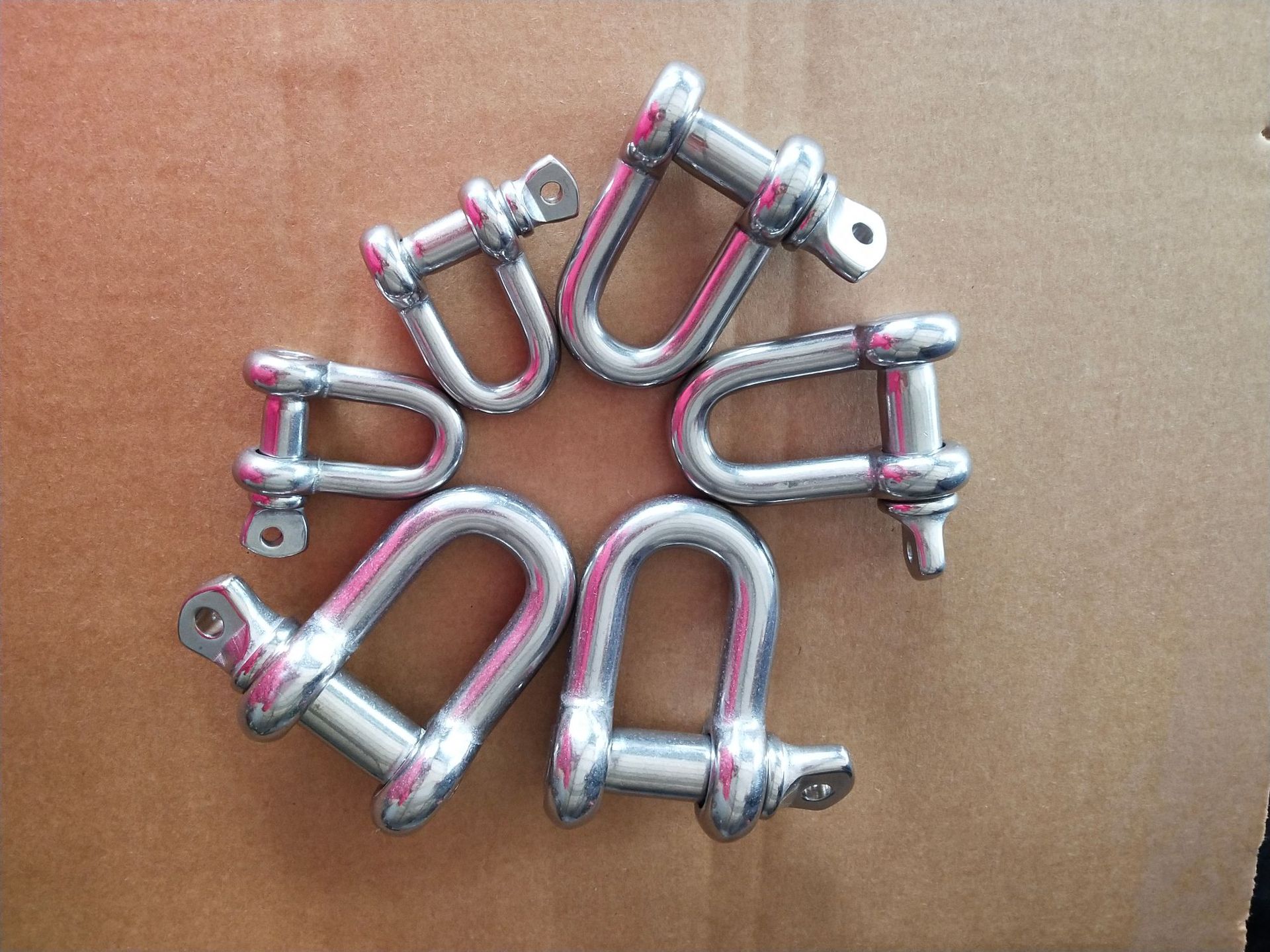 供应不锈钢卸扣 美直  美式D型保险卸扣 钢丝绳起重吊索配件