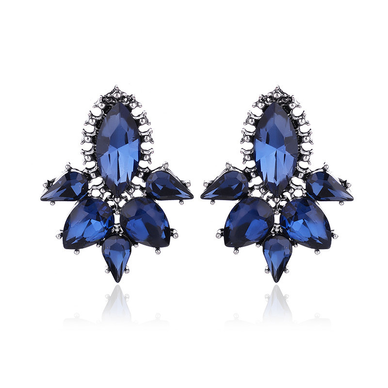 1 Paire Mode Fleur Alliage Placage Perles Artificielles Strass Femmes Boucles D'oreilles display picture 38