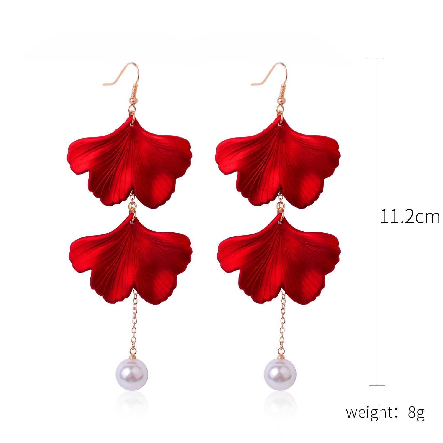 Valentine'S Day Festival 1 Pair Elegant Lady Flower Resin Drop Earrings