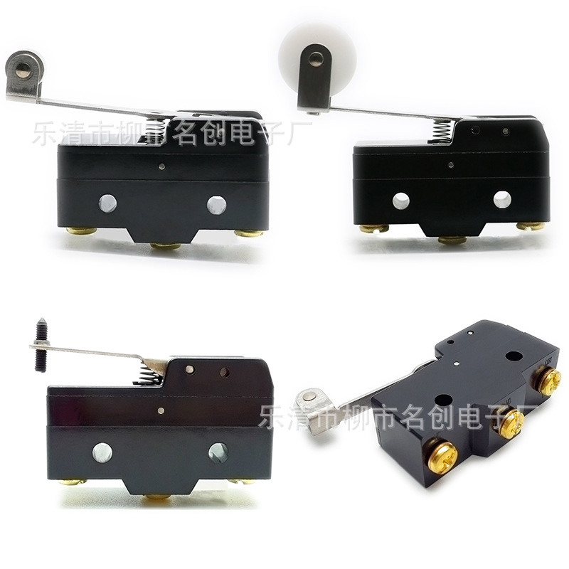 名创供应微动开关自复位 中柄限位开关 带塑料滑轮微断开关
