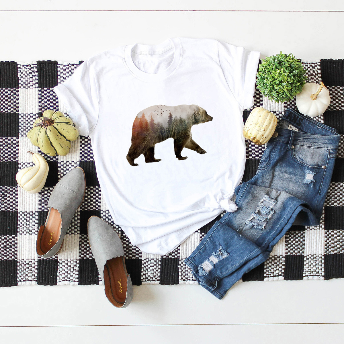 Simple Animal Polar Bear T-shirt display picture 2