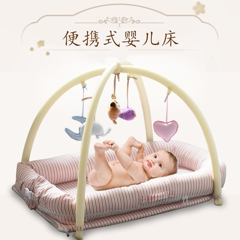 Baby bed portable cotton Gauze Baby bed baby Bionic Newborn Cradle Toys