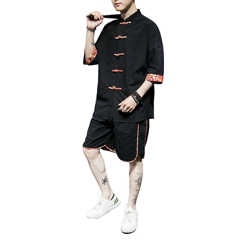 Cotton shirt, set, Chinese style
