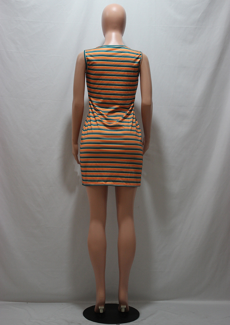 2021 Amazon Europe and the United States cross-border eday summer new women's fashion sexy slim horizontal stripes two-piece set