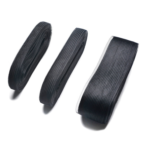 8cm hardened and thickened black elastic mesh performance costume bustle skirt lining horse hair tail mesh wedding dress fishbone thick silk