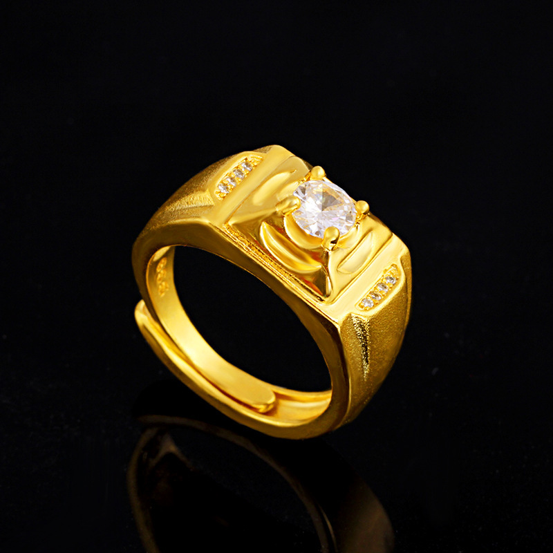 Vietnam Shakin jewelry brass Gold Jewelry gemstone Ring Opening fashion Accessories Bracelets wholesale